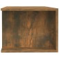 vidaXL Mueble de TV con luces LED roble ahumado 135x39x30 cm