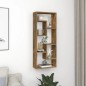 vidaXL Estantería de pared contrachapada roble ahumado 36x16x90 cm vidaXL Estantería de pared contrachapada roble ahumado 36x16x90 cm