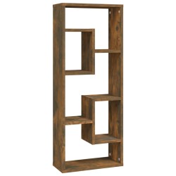 vidaXL Estantería de pared contrachapada roble ahumado 36x16x90 cm