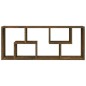 vidaXL Estantería de pared contrachapada roble ahumado 36x16x90 cm vidaXL Estantería de pared contrachapada roble ahumado 36x16x90 cm