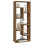 vidaXL Estantería de pared contrachapada roble ahumado 36x16x90 cm vidaXL Estantería de pared contrachapada roble ahumado 36x16x90 cm