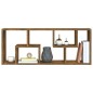 vidaXL Estantería de pared contrachapada roble ahumado 36x16x90 cm vidaXL Estantería de pared contrachapada roble ahumado 36x16x90 cm