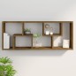 vidaXL Estantería de pared contrachapada roble ahumado 36x16x90 cm vidaXL Estantería de pared contrachapada roble ahumado 36x16x90 cm