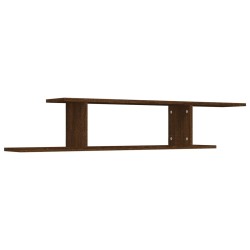 vidaXL Estante de pared para TV contrachapado roble marrón 125x18x23cm