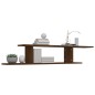 vidaXL Estante de pared para TV contrachapado roble marrón 125x18x23cm