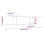 vidaXL Estante de pared para TV contrachapado roble marrón 125x18x23cm