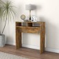 vidaXL Mesa consola madera contrachapada roble ahumado 78x30x80 cm vidaXL Mesa consola madera contrachapada roble ahumado 78x30x80 cm