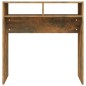 vidaXL Mesa consola madera contrachapada roble ahumado 78x30x80 cm vidaXL Mesa consola madera contrachapada roble ahumado 78x30x80 cm
