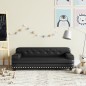 vidaXL Sofá para niños de cuero sintético negro 90x53x30 cm vidaXL Sofá para niños de cuero sintético negro 90x53x30 cm