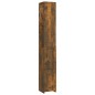 vidaXL Armario baño madera contrachapada roble ahumado 25x26,5x170 cm