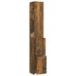 vidaXL Armario baño madera contrachapada roble ahumado 25x26,5x170 cm
