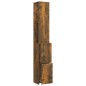 vidaXL Armario baño madera contrachapada roble ahumado 25x26,5x170 cm