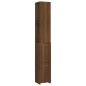 vidaXL Armario de baño madera contrachapada marrón roble 25x26,5x170cm vidaXL Armario de baño madera contrachapada marrón roble 25x26,5x170cm