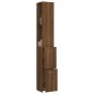 vidaXL Armario de baño madera contrachapada marrón roble 25x26,5x170cm vidaXL Armario de baño madera contrachapada marrón roble 25x26,5x170cm