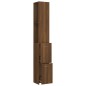 vidaXL Armario de baño madera contrachapada marrón roble 25x26,5x170cm vidaXL Armario de baño madera contrachapada marrón roble 25x26,5x170cm