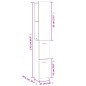 vidaXL Armario de baño madera contrachapada marrón roble 25x26,5x170cm vidaXL Armario de baño madera contrachapada marrón roble 25x26,5x170cm