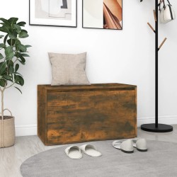 vidaXL Banco pasillo madera contrachapada roble ahumado 80x40x45 cm