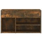 vidaXL Banco zapatero madera contrachapada roble ahumado 80x30x45 cm vidaXL Banco zapatero madera contrachapada roble ahumado 80x30x45 cm