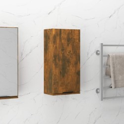 vidaXL Armario de baño de pared color roble ahumado 32x20x67 cm