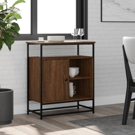 vidaXL Aparador de madera de ingeniería roble marrón 100x35x80 cm