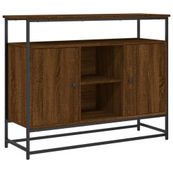 vidaXL Aparador de madera de ingeniería roble marrón 100x35x80 cm