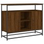 vidaXL Aparador de madera de ingeniería roble marrón 100x35x80 cm vidaXL Aparador de madera de ingeniería roble marrón 100x35x80 cm