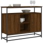 vidaXL Aparador de madera de ingeniería roble marrón 100x35x80 cm vidaXL Aparador de madera de ingeniería roble marrón 100x35x80 cm