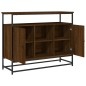 vidaXL Aparador de madera de ingeniería roble marrón 100x35x80 cm vidaXL Aparador de madera de ingeniería roble marrón 100x35x80 cm
