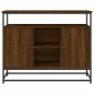 vidaXL Aparador de madera de ingeniería roble marrón 100x35x80 cm vidaXL Aparador de madera de ingeniería roble marrón 100x35x80 cm