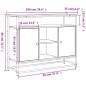 vidaXL Aparador de madera de ingeniería roble marrón 100x35x80 cm vidaXL Aparador de madera de ingeniería roble marrón 100x35x80 cm