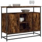 vidaXL Aparador de madera de ingeniería roble ahumado 100x35x80 cm vidaXL Aparador de madera de ingeniería roble ahumado 100x35x80 cm