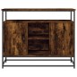 vidaXL Aparador de madera de ingeniería roble ahumado 100x35x80 cm vidaXL Aparador de madera de ingeniería roble ahumado 100x35x80 cm