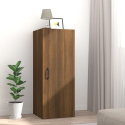 vidaXL Armario de pared madera contrachapada marrón roble 34,5x34x90cm