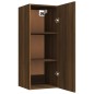 vidaXL Armario de pared madera contrachapada marrón roble 34,5x34x90cm vidaXL Armario de pared madera contrachapada marrón roble 34,5x34x90cm