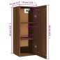 vidaXL Armario colgante madera contrachapada roble marrón 35x34x90 cm vidaXL Armario colgante madera contrachapada roble marrón 35x34x90 cm