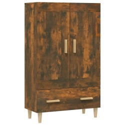vidaXL Aparador de madera contrachapada roble ahumado 70x31x115 cm