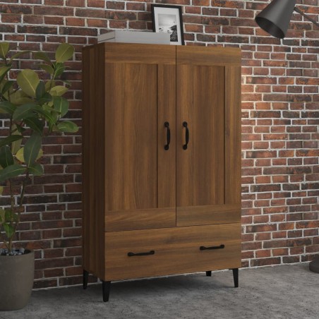 vidaXL Aparador alto de madera contrachapada marrón roble 70x31x115 cm