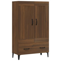 vidaXL Aparador alto de madera contrachapada marrón roble 70x31x115 cm