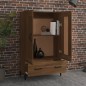 vidaXL Aparador alto de madera contrachapada marrón roble 70x31x115 cm vidaXL Aparador alto de madera contrachapada marrón roble 70x31x115 cm