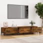 vidaXL Mueble de TV madera contrachapada roble ahumado 150x34,5x30 cm vidaXL Mueble de TV madera contrachapada roble ahumado 150x34,5x30 cm