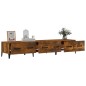 vidaXL Mueble de TV madera contrachapada roble ahumado 150x34,5x30 cm vidaXL Mueble de TV madera contrachapada roble ahumado 150x34,5x30 cm