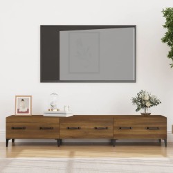 vidaXL Mueble de TV madera contrachapada roble ahumado 150x34,5x30 cm