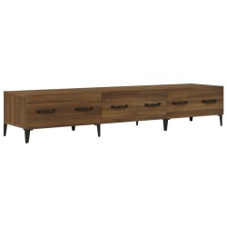 vidaXL Mueble de TV madera contrachapada roble ahumado 150x34,5x30 cm