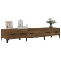 vidaXL Mueble de TV madera contrachapada roble ahumado 150x34,5x30 cm vidaXL Mueble de TV madera contrachapada roble ahumado 150x34,5x30 cm