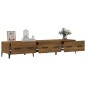 vidaXL Mueble de TV madera contrachapada roble ahumado 150x34,5x30 cm vidaXL Mueble de TV madera contrachapada roble ahumado 150x34,5x30 cm