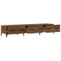 vidaXL Mueble de TV madera contrachapada roble ahumado 150x34,5x30 cm vidaXL Mueble de TV madera contrachapada roble ahumado 150x34,5x30 cm