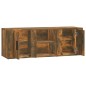 vidaXL Mueble de TV madera contrachapada roble ahumado 100x31,5x35 cm vidaXL Mueble de TV madera contrachapada roble ahumado 100x31,5x35 cm