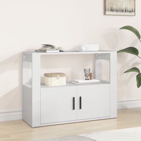 vidaXL Aparador de madera contrachapada blanco 80x30x60 cm
