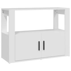 vidaXL Aparador de madera contrachapada blanco 80x30x60 cm