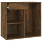 vidaXL Armario de maquillaje madera color roble ahumado 80x40x75 cm